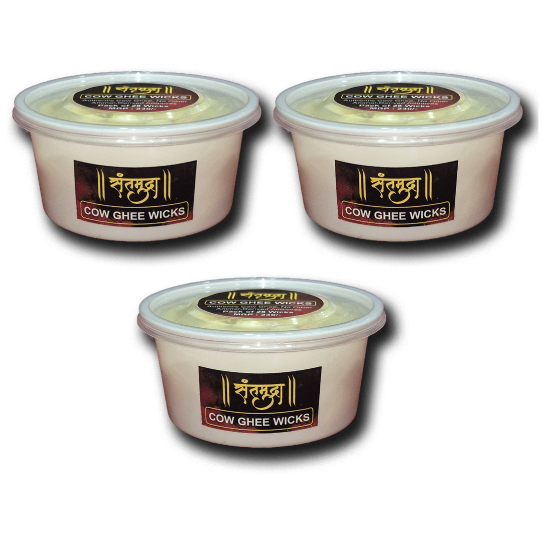 3PacksDiya COW GHEE WICKS 84 N 3 Packs (28 Per Pack) - Image 1